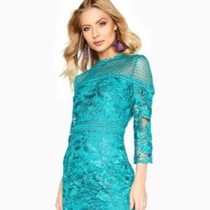 Little Mistress Green Long Sleeve Dress
